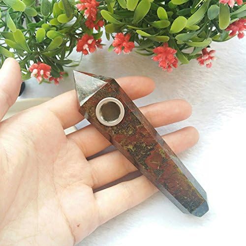 Pink Rose Natural Crystal Quartz Point Wand Gemstone Healing 3PCS Metal Filters about 3.8-4.3 inches