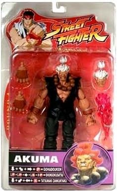 Street Fighter Akuma Action Figure (Black &amp; White Hair) by Street Fighters
