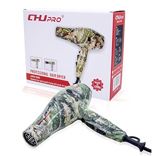 CHJPro X7 Professional and Beautiful 2300watts Salon Hair Dryer with Tourmaline Ceramic and Ionic Technology and Good Quality with 2 diffuser (Neon)