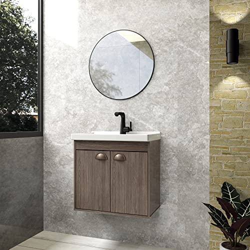 RIVERZZA Gabinete Armario para Banheiro 100% MDF com Cuba - Siena Munique 50cm