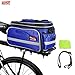 Arltb Bike Rear Bag (3 Colors) 15-25L Waterproof Bicycle Trunk Bag with Rain Cover Shoulder Strap Bike Pannier Tail Back Seat Bag Package Handbag Bike Accessories for Road Bikes Mountain