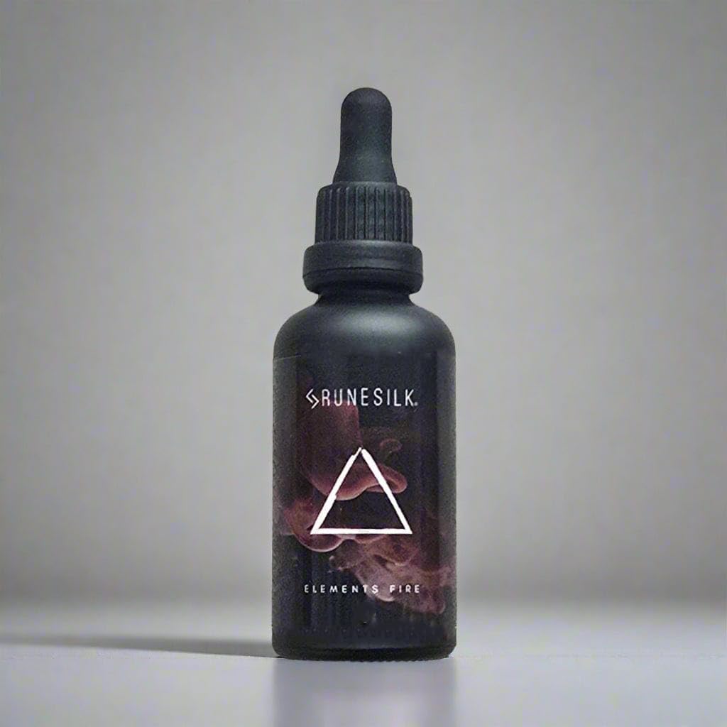 Elements Fire Beard Oil by RUNESILK | Beard Oil for Men - Conditioner with Argan Oil - Gentle Beard Care for All Skin Types | Made in the UK