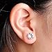 925 Sterling Silver Stud, Seven Colors Stud Earring Can Make You Enjoy The Selection (White Cz-7MM)