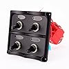 Iztor-Marine-Electric-3-Gang-Led-Toggle-Switch-Panel-With-Cigarette-Power-Socket-for-Boat-truck-and-Rv