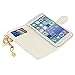 iPhone 6 Plus Case Wallet (5.5 Inch) - Mavis's Diary 3D Handmade Bling Crystal Love Heart Pendant Sparkle Rhinestone Diamond Flowers PU Leather with Card Holders Magnetic Flip Folio Cover (Purple)