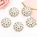 YIMIL Rhinestone Pearl Button Brooches, Flat Back Crystal Pearl Embellishments for Wedding Bouquets, Gift Package, Headband, Home Decor, Craft Project. Pack of 15.