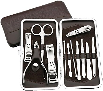 GMJF 12-in-1Stainless Steel Manicure Pedicure Ear Pick Nail Clippers Set with Exquisite gift box