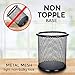 Akmy by Jackson Flag Company Pen Holder Mesh Pencil Holder Metal Pencil Holders Pen Organizer Round Padded Base Black for Desk Office - 3 Pack