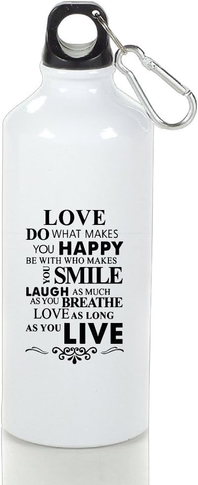 Love Who Makes You Happy Aluminum Classic Sports Water Bottle