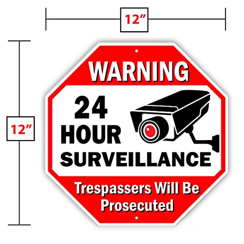 2 Aluminum+Surveillance+Trespassers+prosecuted+Non+Reflective