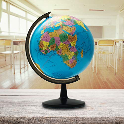 KingSo World Globe, 12.6'' Globe of Perfect Spinning Globe for Kids, Geography Students, Teachers, Easy Rotating Swivel