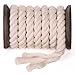 Ravenox Fms Natural Twisted Cotton Rope | (Natural White)(1 Inch x 25 Feet) | Made in The USA | Strong Triple-Strand Rope for Sports, Décor, Pet Toys, Crafts, Macramé & Indoor Outdoor Use