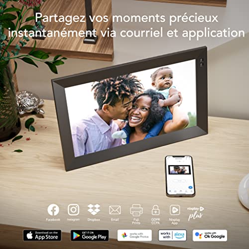 nixplay Smart Digital Picture Frame 15.6 Inch, Share Video Clips and