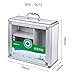 Glosen Wall Mounted and Portable Type 3 Layers Metal Storage Container with Child Safety Lock Household Medicine Cabinet Green (Dark Green)