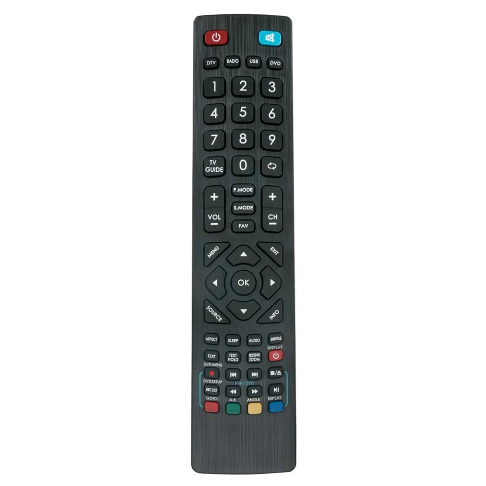 VINABTY DH-2085 Replacement Remote Compatible with Technika FHD DVD Freeview TV 22E21W-FHD/DVD 24E21B-HDR 24E21B-HDR/DVD 24E21W-HDR/DVD 22F22B-FHD 22F22B-FHD/DVD 24E21B-FHD 24E21B-FHD/DVD