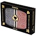 Copag 4-Color Design 100% Plastic Playing Cards, Poker Size Regular Index Red/Blue Double Deck Set
