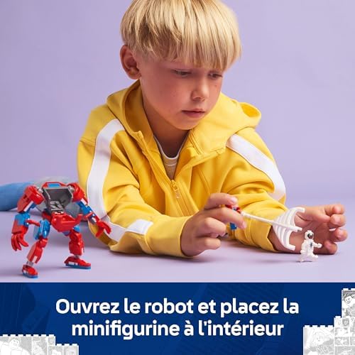 | Marvel Spider-Man Mech vs. Anti-Venom - Super Hero Figure Building Toy with 2 Minifigures for Imaginative Role Play - Gift for 6 Plus Year Old Boys and Girls 76308