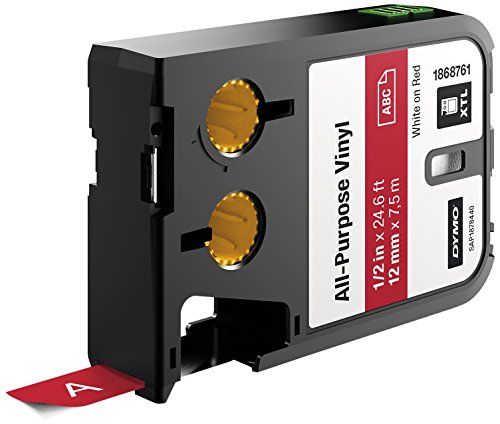 Dymo Allpurpose Labels For Dymo Xtl Label Makers White On Red 12" 1 Roll (1868761)