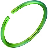 Forbidden Body Jewelry 20G Surgical Steel Colored Seamless Nose Ring & Cartilage Hoop with Comfort Round Ends (Sold Individually)