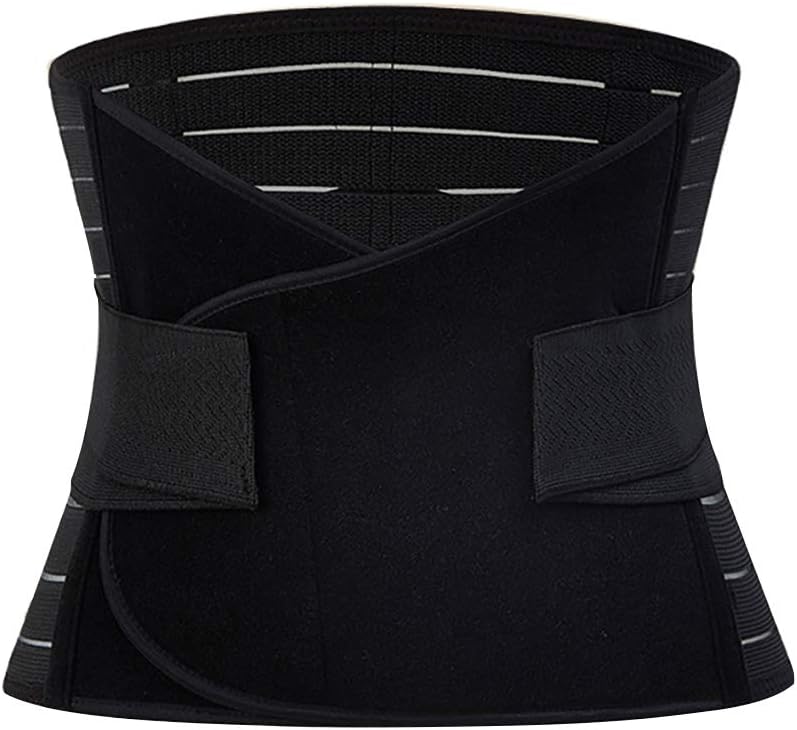 Recovery Belly Wrap Waist Trimmer Belt Postpartum Support Recovery Pelvis Belt Body Shaper Postnatal Shapewear (Skin, Black)