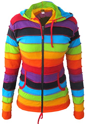 Little kathmandu ladies cotton light pixie jacket rainb…