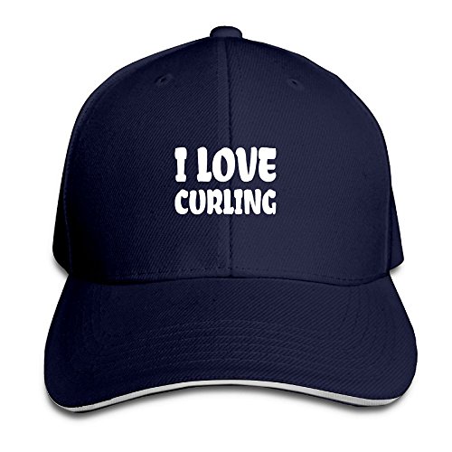 I Love Curling Running Unisex Peaked Cap Baseba... 9935432394 Book Cover