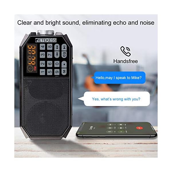 Radio Retekess TR610 FM + Parlante Bluetooth reproduce MP3 - Imagen 5