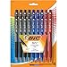 BIC BU3 Grip Retractable Ball Pen, Medium Point (1.0 mm), Assorted Colors, 18-Count primary