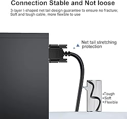 UV-CABLE 2-Pack VGA Extension Cable 6ft, VGA Cable