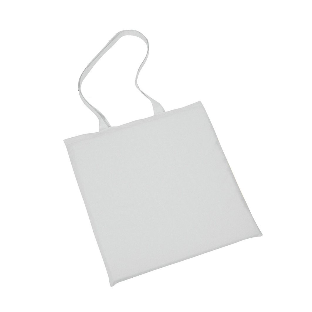 eBuyGB Shoulder Bag Natural Tote Ideal for Printing, Cotton, White, Pack of 10