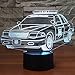 YKLWORLD Police Car Night Light 3D Optical Illusion Lamp LED Desk Table Lamp with Touch Switch Button Control 7 Colors Change USB Cable Lighting Toy for Car Lover Kids Boys Gift Room Decoration