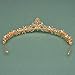 SWEETV Rose Gold Wedding Tiara for Bride & Flower Girls - Princess Tiara Headband Pageant Crown, Bridal Hair Accessories for Women