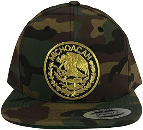 Capsnmore Michoacan Mexico Logo Federal Hat Camo Snapback
