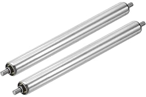 MECCANIXITY Stainless Steel Conveyor Roller 1" Diameter 12" Length Gravity Transmission Replacement Part Galvanized End (Silv