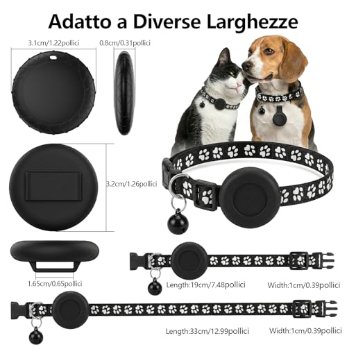 Cat GPS Collar, GPS Trackers for Dogs and Cats, GPS for Dogs Compatible with iOS and Android, No Subscription, Global Real Time Positioning, for Pets, IPX6 Waterproof