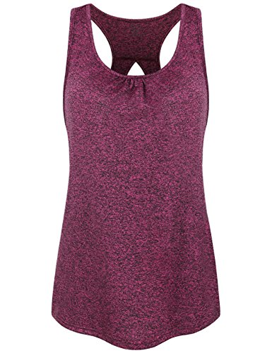 Faddare Women Sleeveless Activewear Tops Racerback Scoop Neck Loose Fitting Tank Tops for Sport Yoga Workout,Pink XXL - Thumbnail 6