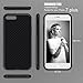 ROYBENS iPhone 7 Plus Case Jet Black, TPU Shockproof Case Anti Slip Ultra Slim Soft Rugged Thin Cover with Impact Protective Carbon Fiber Grip Back Pattern for iPhone7 Plus (2016) 5.5 inch
