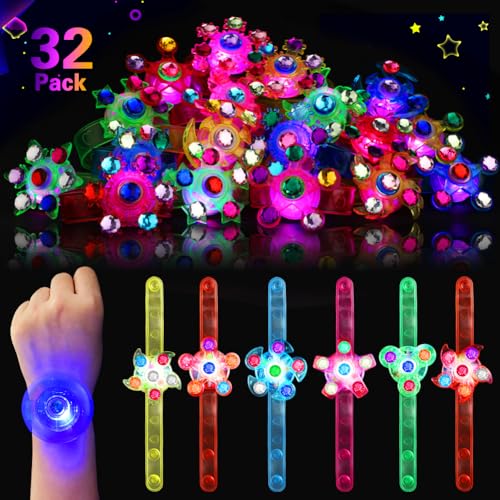 Party Favors for Kids 4-8 8-12, 32Pack LED Light Up Fidget Spinner
