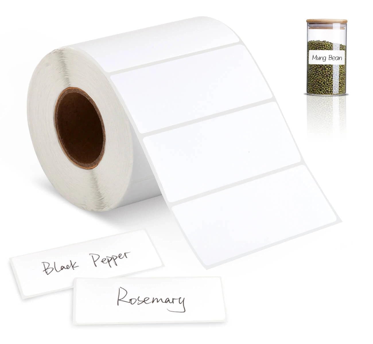 1000 Self Adhesive Address Labels On Roll Sticky Stickers 89mm x 36mm Sticky Labels on a Roll (White)