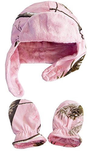 pink camo baby hat