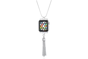 Divoti iWatch Necklace Adapter Compatible with Apple Watch | ID Badge Holder Necklace, Series 38/40 / 41mm | Stylish & Durable Stainless Steel | Snake Chain Strap Replacement Wearable Women & Men