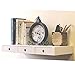 Wallniture Wall Mountable Floating Shelf Storage Organizer with 3 Drawers in White