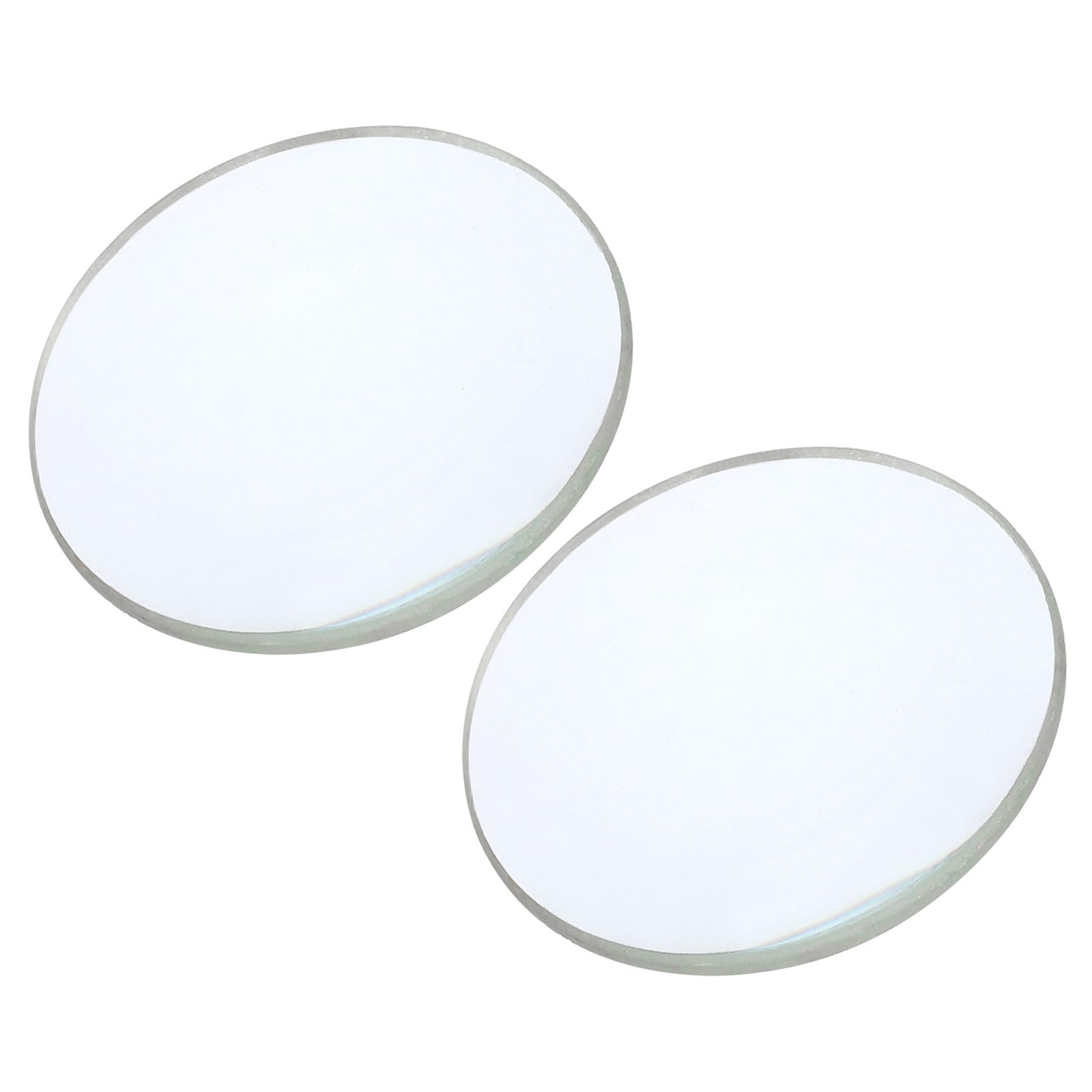 YOKIVE 2 Pcs Double Convex Lens, Clear Glass Optical Lenses | Make Telescope, Great for Photography, Optical Instruments Use (Clear, 50mm Focal Length)