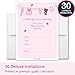 30 Baby Shower Invitations for Girl with Envelopes (30 Pack) - Baby Girl Shower Invite Cards - Fits Perfectly with Pink Baby Shower Decorations and Supplies for Girls