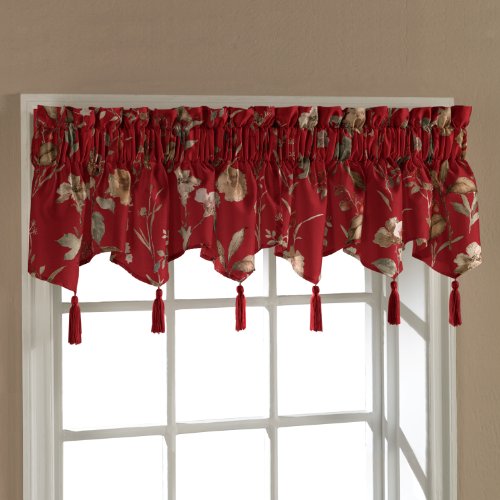 American Curtain and Home Henderson Window Treatment Ascot Valance, 54-Inch by 15-Inch, Burgundy