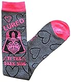 Star Wars Darth Vader Lured Junior/Women's Valentine's Day Socks Shoe Size 4-10