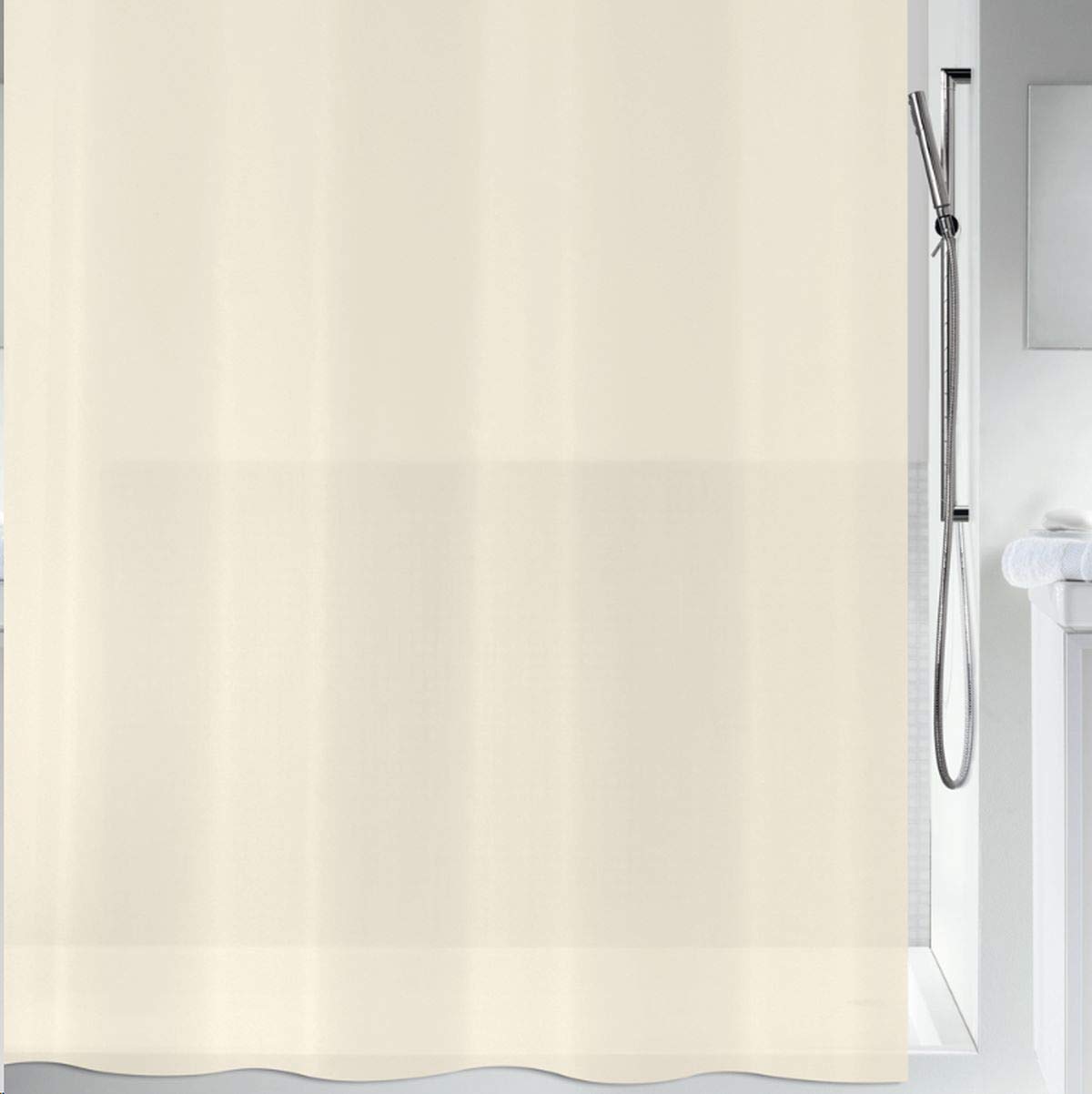 Spirella Bio Sand Plastic Shower Curtain 100% Polyethylenvinylacetat Cream 180 cm x 200 cm