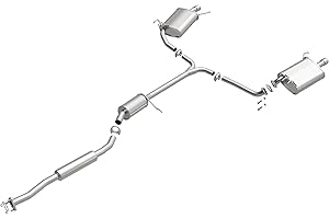 BRExhaust Replacement Exhaust System Kit 106-0148: Compatible with 2004-2008 Acura TSX 2.4L