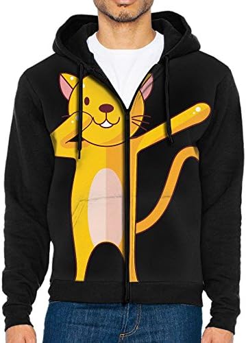 Cute Funny Unicorn Cat Zipper Hoodies Jacket Men's Sweatshirt Pullover