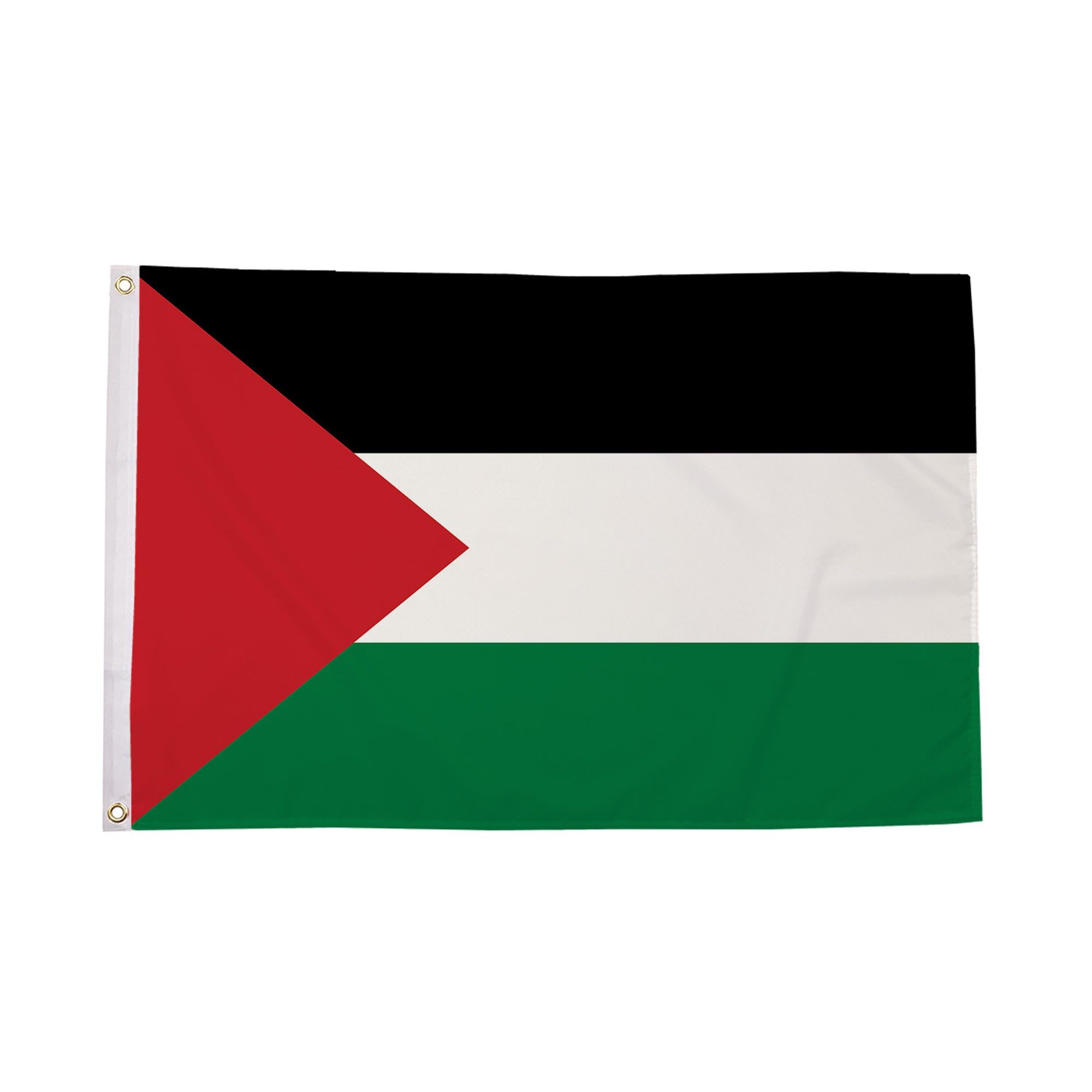 Flagtex Palestine Flag 5ft x 3ft Palestinian Territory Flag Black White Green Horizontal Stripes Red Triangle Premium Quality Polyester Double Stitched Brass Grommets 150cm x 90cm Indoor Outdoor Banne